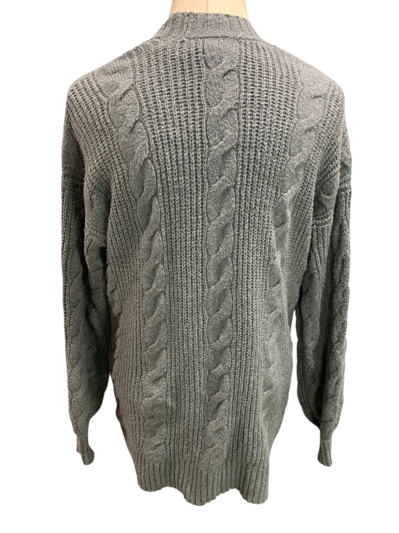 XS American Eagle Womens Cable Knit Cardigan Sweater Grandpa Pockets