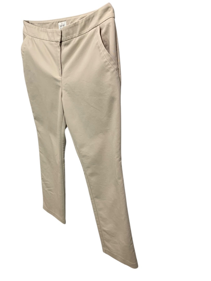 Size 14 (2.5) Chicos Womens So Slimming Tan Pants Stretch Straight Leg