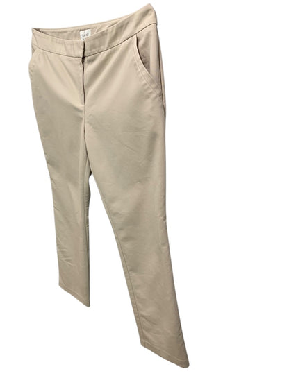 Size 14 (2.5) Chicos Womens So Slimming Tan Pants Stretch Straight Leg