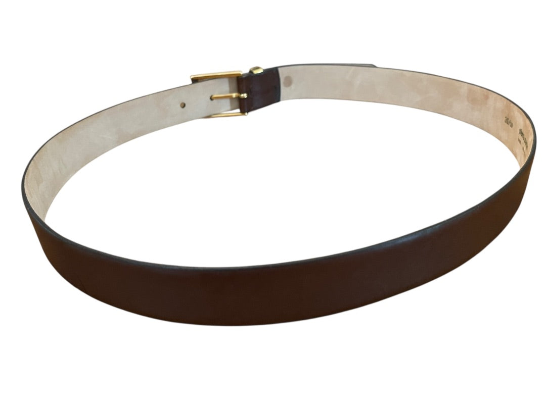 Size 36 Pierre Cardin Brown Soft Touch Cowhide Belt 1.2" width