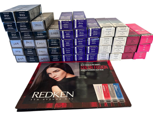 Lot of 49 Redken Fusion Hair Colors 2.1 oz New Cover Cool Super Glow Hi-Fusion