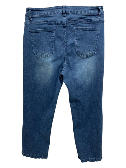 Size 1XL Womens Straight Leg Jeans Stretch Denim Dark Wash