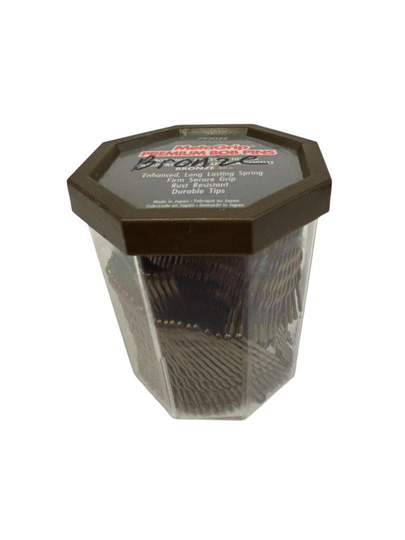MetaGrip Premium New 300 Count Bobby Pins Grip Crimped Bronze