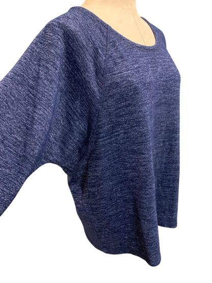 XL T by Talbots Womens Navy Blue Casual Marled Knit Sweater