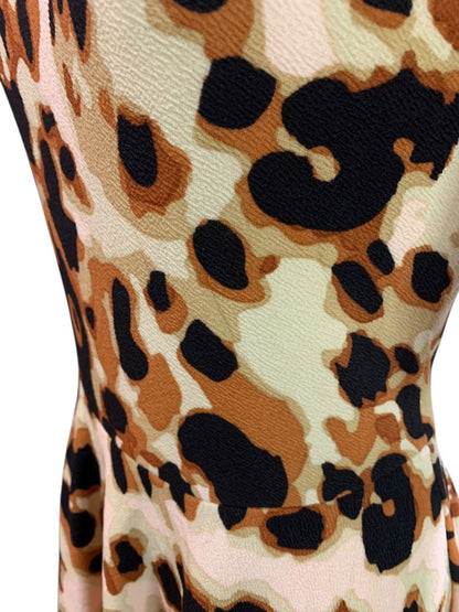 Medium LulaRoe Nicole Dress Scoop Neck Animal Print