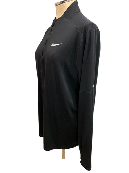 Large Nike Running Dri-Fit Mens Black 1/2 Zip Shirt Element DD4756