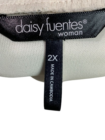 Size 2X Daisy Fuentes Woman Shift Tunic Dress Metallic Overlay