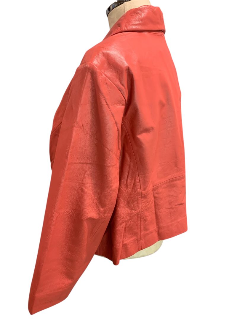 Size 22W Jessica London New Womens Coral Leather Jacket
