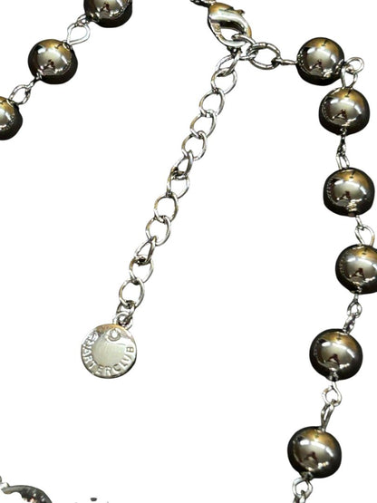 Silvertone Jewelry Set Pierced Earring Necklace Charter Club Sparkles