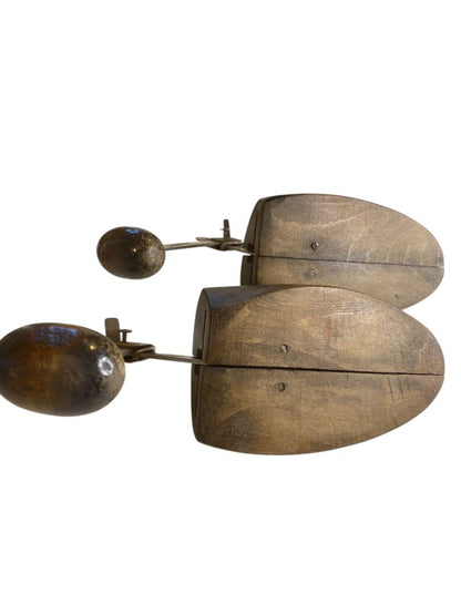 Vintage Wood and Metal Shoe Trees Adjustable Stretchers #4