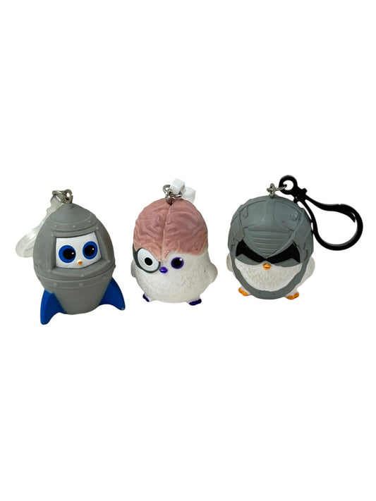 Set of 3 Owl Plastic Bag Clips 1.5"h Space Capsule Rocket