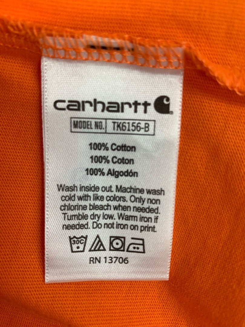 Small (8-10) Carhartt Boys New Short Sleeve Exotic Orange Graphic Tshirt