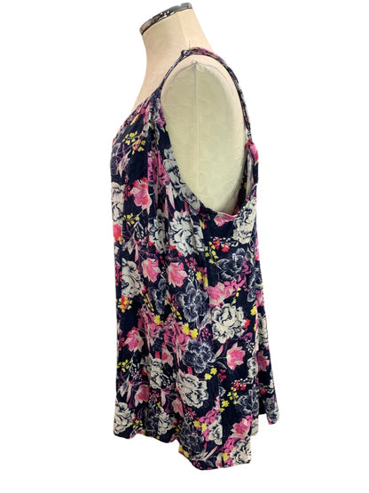 3X Torrid Womens Boho Sleeveless Blouse Cami Stretch Floral