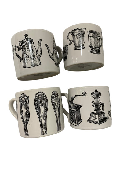 Cooks Club 4 Piece Demitasse Set In Box Kitchen Theme