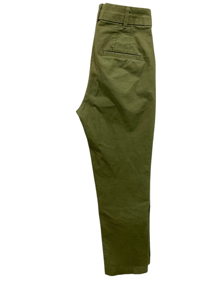 Size 00 Gap Womens Slim Ankle Khaki Pants  Olive Green