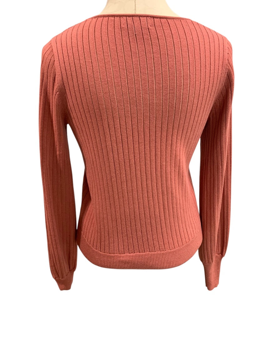 XS Evereve Womens Lightweight Sweater Scoop Neck Long Sleeve