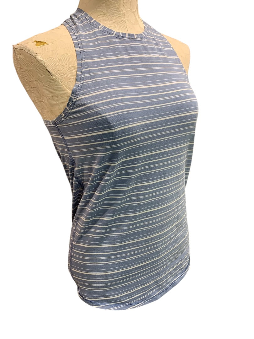 Size 4 LuluLemon Womens Tied Up Tank in Blue Tempest Stripe