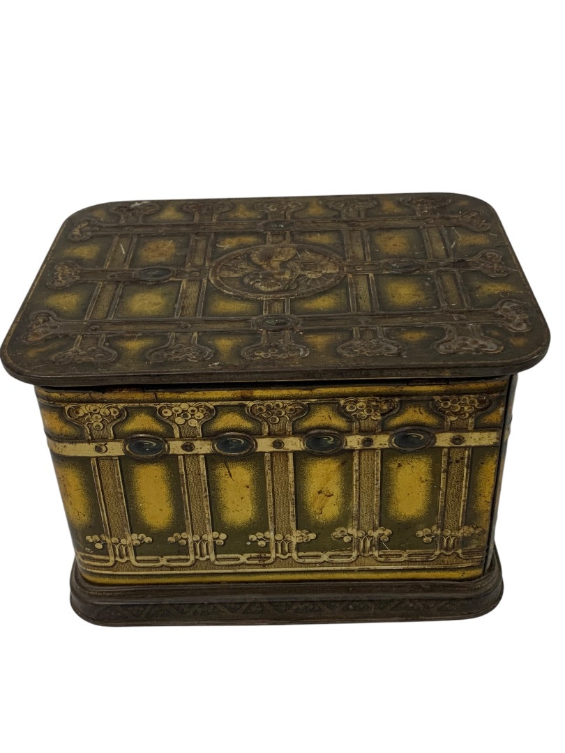 Antique Epicure Smoking Tobacco Hinged Tin Box US Tobacco Empty