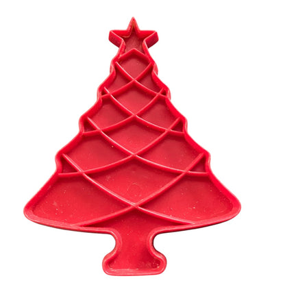 Tupperware 1970s Red Plastic Cookie Cutter USA Christmas Tree Holiday
