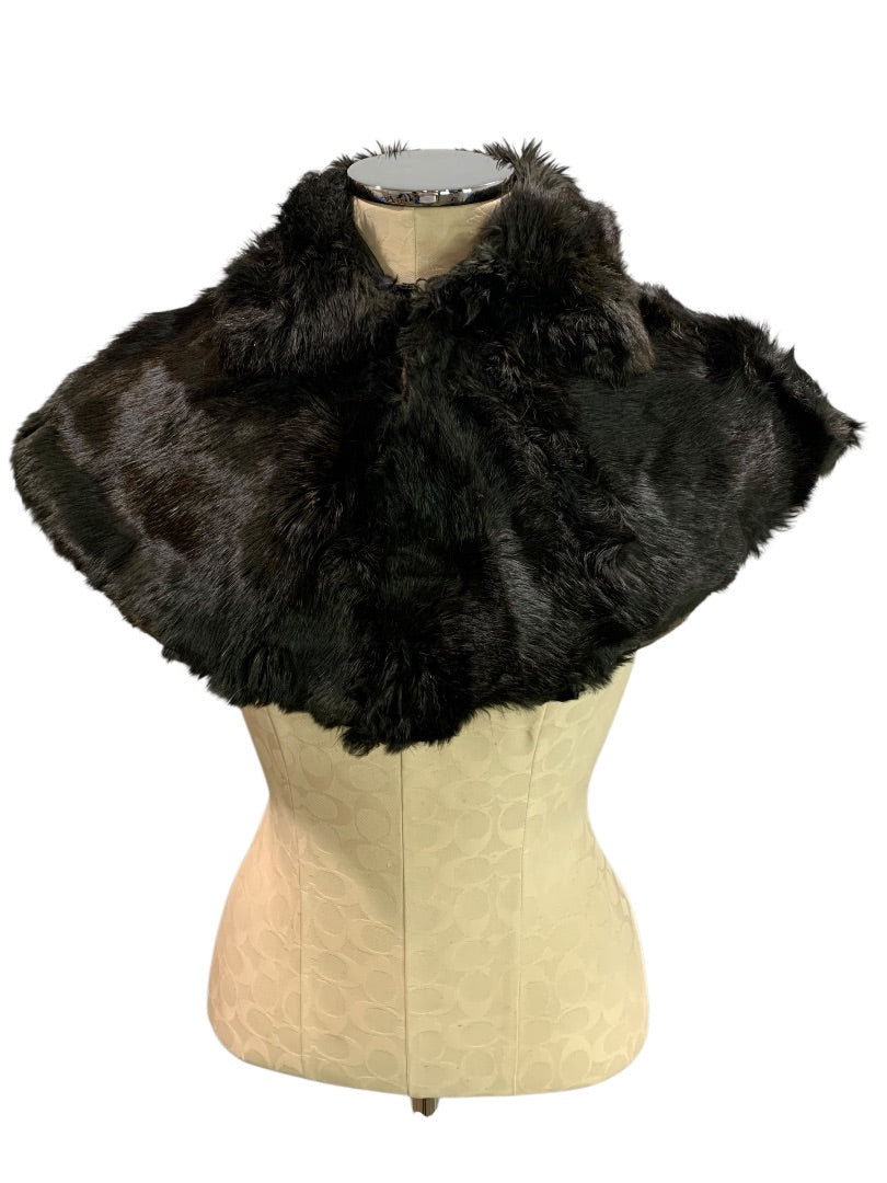 1950s Beaver Fur Stole Hook and Eye Closure Satin Lined