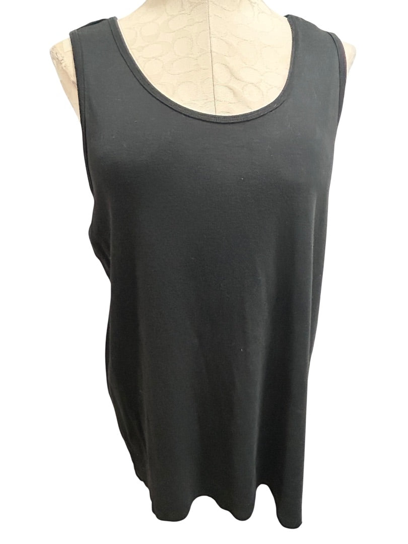 3X Bobbie Brooks Womens Black Scoop Neck Tshirt Tank Top Sleeveless
