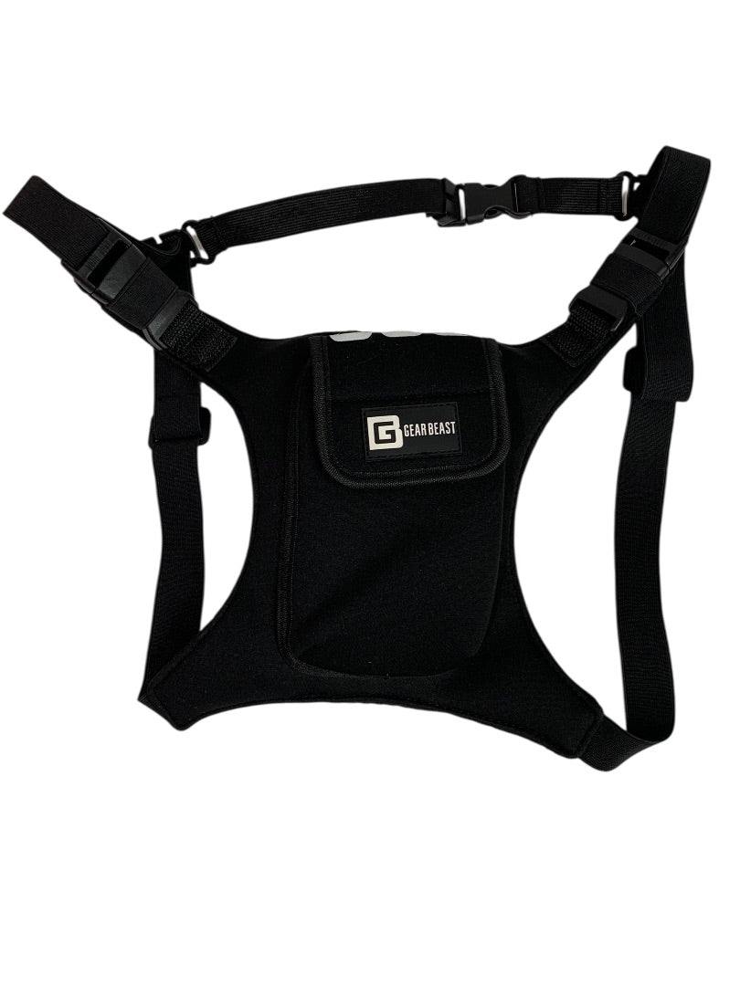 Gear Beast Adult Running Vest Phone Holder Lightweight Black Pocket Adjustable