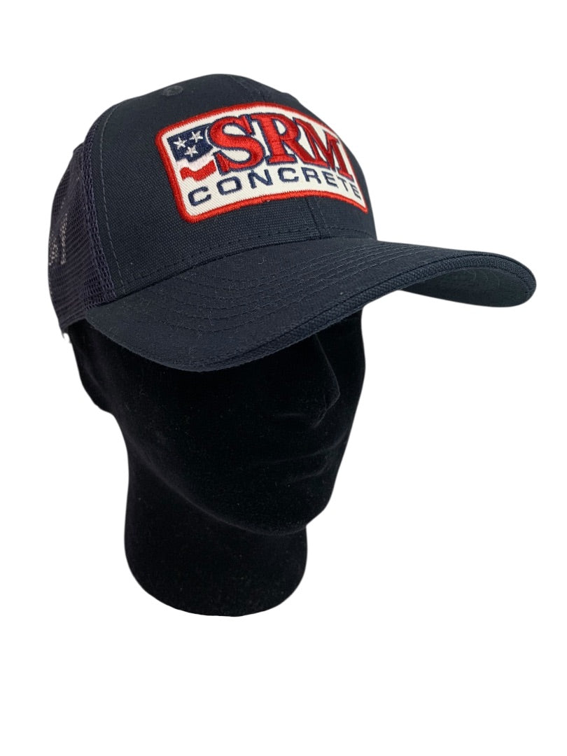 SRM Concrete Adjustable Snapback Mesh Cap Hat Navy Blue
