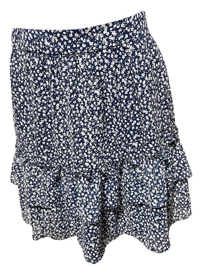 XXS J. Crew Tiered Ruffled Lined Floral Mini Skirt AY478