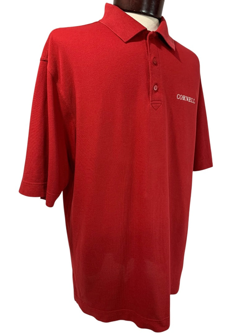 XL Cutter & Buck Mens Cornell Red Polo Golf Shirt Short Sleeve