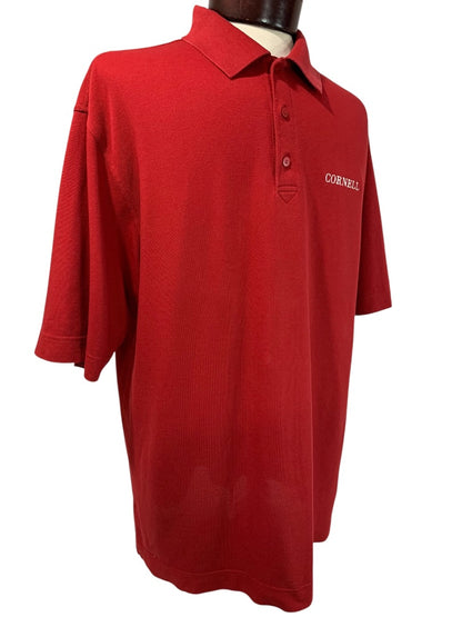 XL Cutter & Buck Mens Cornell Red Polo Golf Shirt Short Sleeve