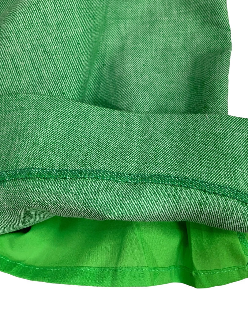 Size 4 J.Crew Hayden Womens Green Crop Pants Linen Blend