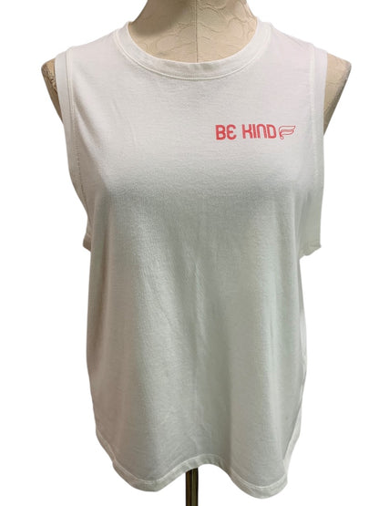 Small Fabletics Womens White Tank Top Shirt "Be Kind"