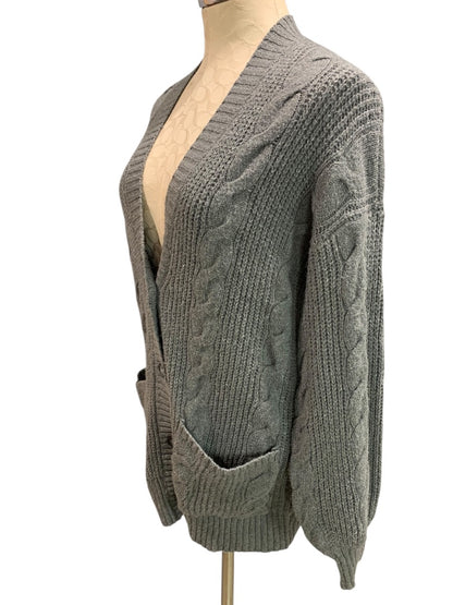XS American Eagle Womens Cable Knit Cardigan Sweater Grandpa Pockets