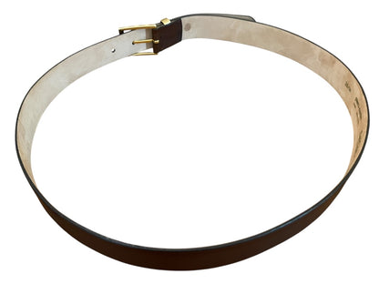 Size 36 Pierre Cardin Brown Soft Touch Cowhide Belt 1.2" width