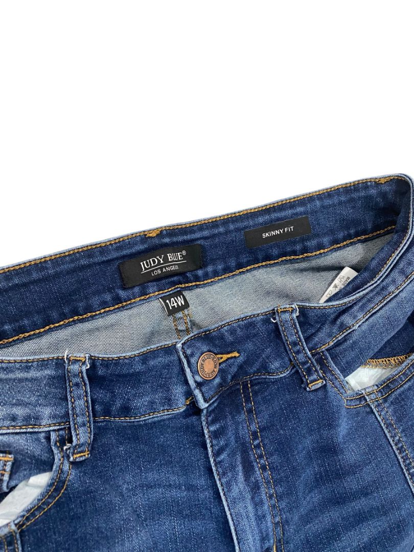 Size 14W Judy Blue Skinny Fit Jeans Denim Front Seam Womens 27" Inseam