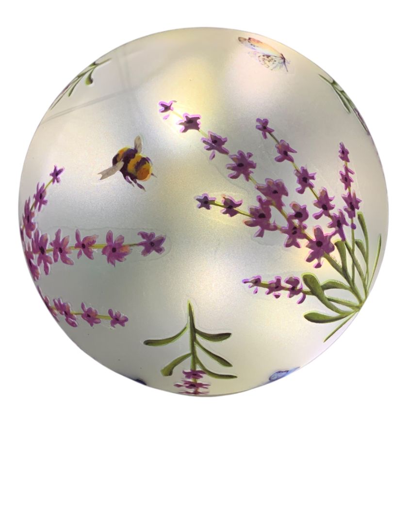 Melrose Acrylic Tabletop Fairy Light Globe Butterfly Bee Flower 5"