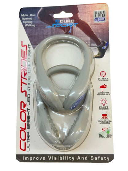 Aduro Sport Color Strides Blue Light Shoe Running Clips Ultra Bright LED New