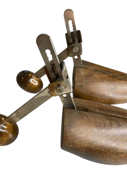 Vintage Wood and Metal Shoe Trees Adjustable Stretchers #4