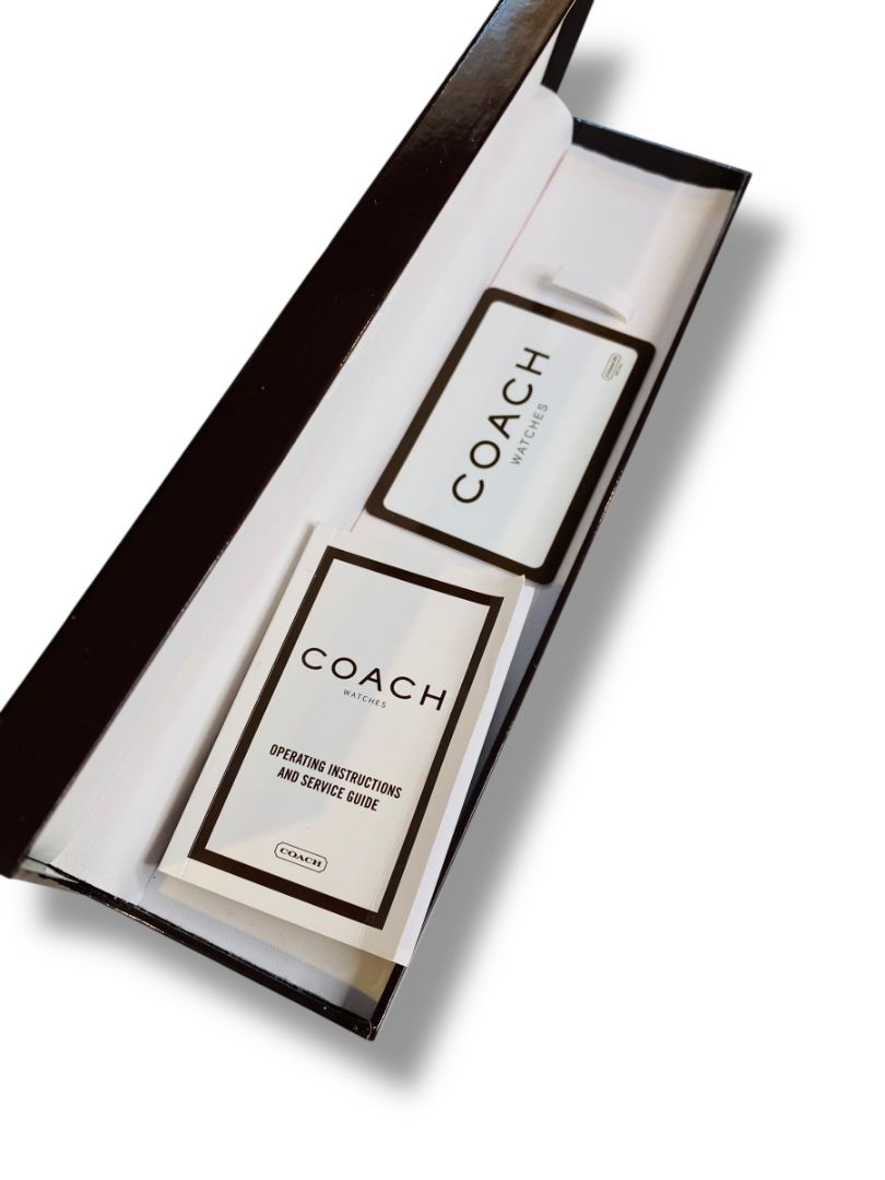 Coach Ladies Watch Madison Needs Battery Blue Leather Band 0219