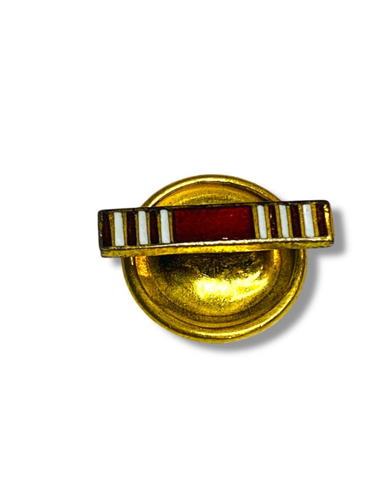 Vintage US Army Good Conduct Medal Stud Button Red White .6"