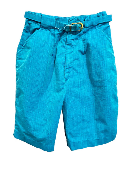 Jack Winter Women's Vintage 1960s Teal Shorts Pockets Retro Belt