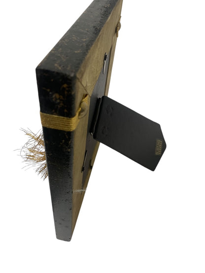 R.Stad Designs Black Gold Hinged Handmade Star Tabletop for Photo 5.5 x3.5"