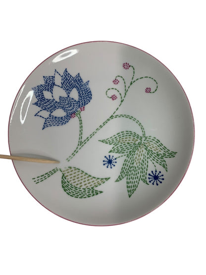 Taste Setters Set of 5 Cross Stitch Salad Plates 7.5 Inch Vintage