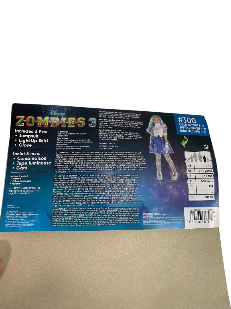 Medium (8-10) Disney Zombies 3 Addison Costume Light Up Skirt Girls