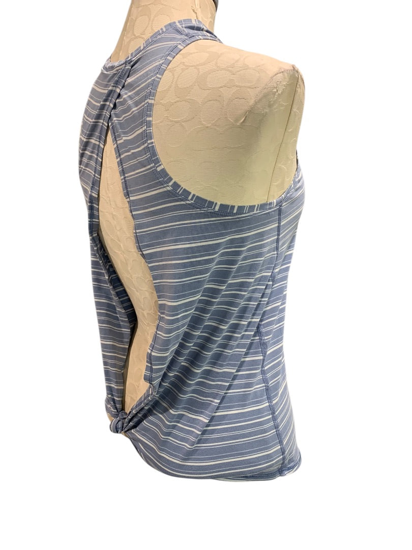 Size 4 LuluLemon Womens Tied Up Tank in Blue Tempest Stripe