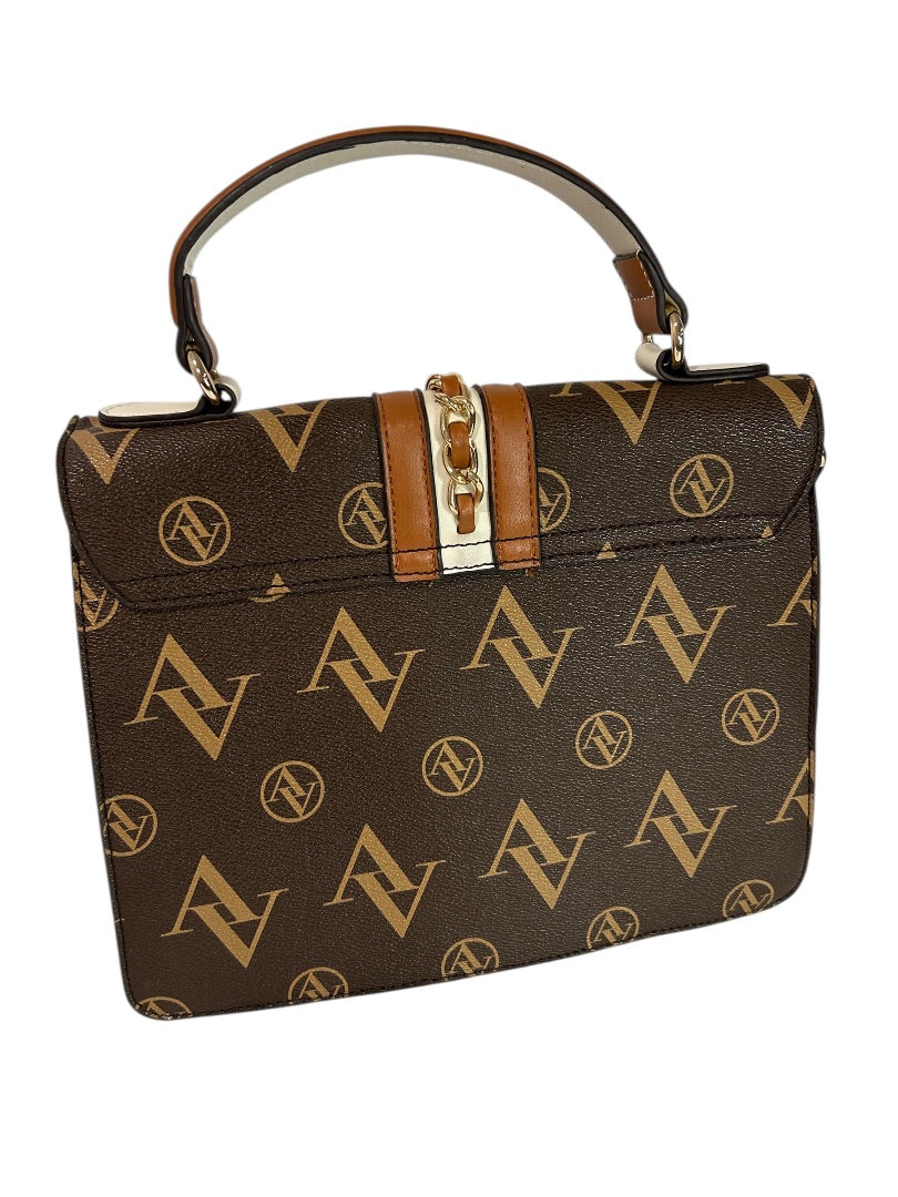 Adrienne Vittadini Top Handle Satchel Bag Removable Shoulder Strap The Signature Collection