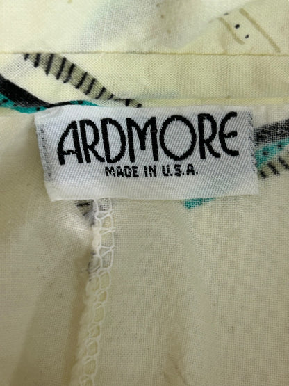 Ardmore Made in USA Womens Crop Button Up Shirt 1980s Retro