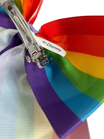 Claires New Disney Mickey Mouse Oversize Rainbow Hairbow Barrette 6 Inch