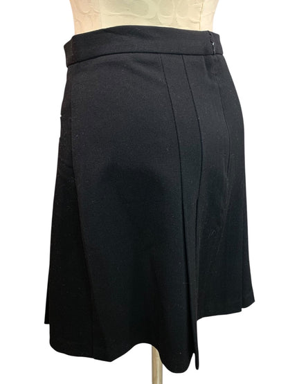 Size 4P Loft Petites Black Skirt Lined Back Zip Pleated