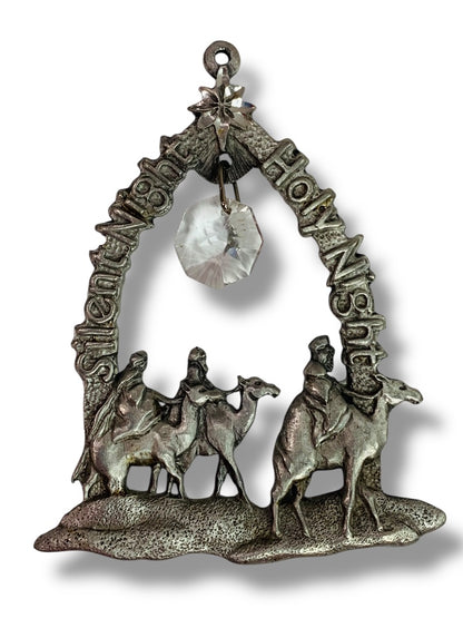 Spoontiques Pewter Three Wise Men Ornament Crystal 3.2" #2386 Suncatcher